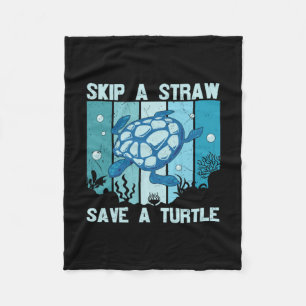 Turtle Lover Save A Turtle Fleece Blanket