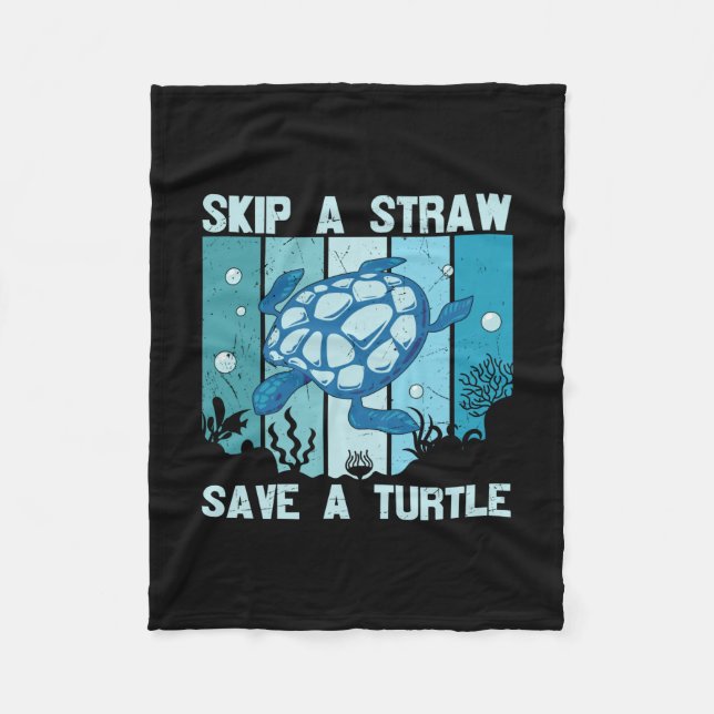 Turtle Lover | Save A Turtle Fleece Blanket (Front)