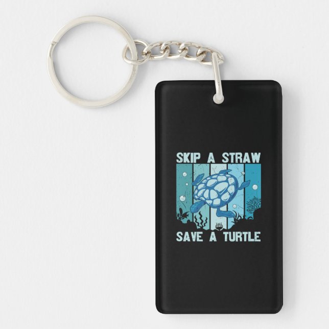 Turtle Lover | Save A Turtle Key Ring (Front)
