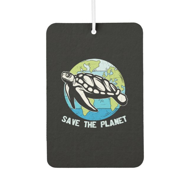 Turtle Lover | Save The Planet Car Air Freshener (Front)