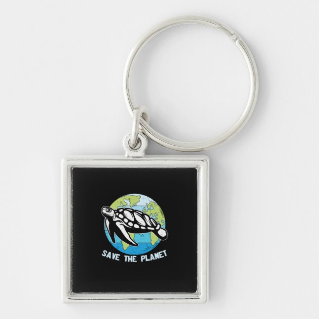 Turtle Lover | Save The Planet Key Ring (Front)