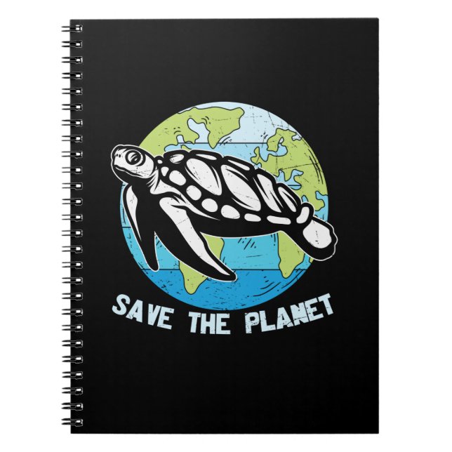 Turtle Lover | Save The Planet Notebook (Front)