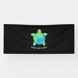Turtle Lover Save The Turtle Planet Banner