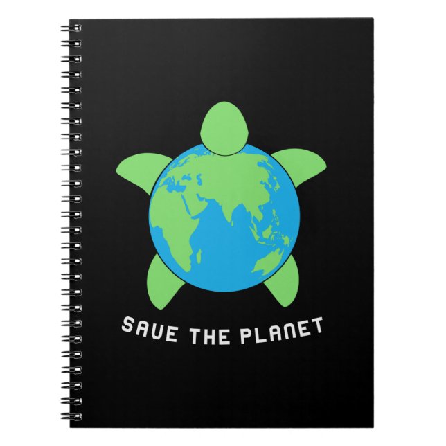 Turtle Lover | Save The Turtle Planet Notebook (Front)
