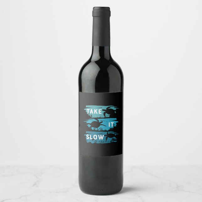 Turtle Lover | Take It Slow Wine Label (Front)