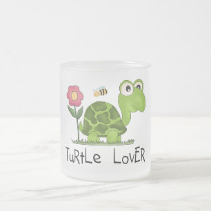 Turtle Lover Tshirts and Gifts Frosted Glass Coffee Mug