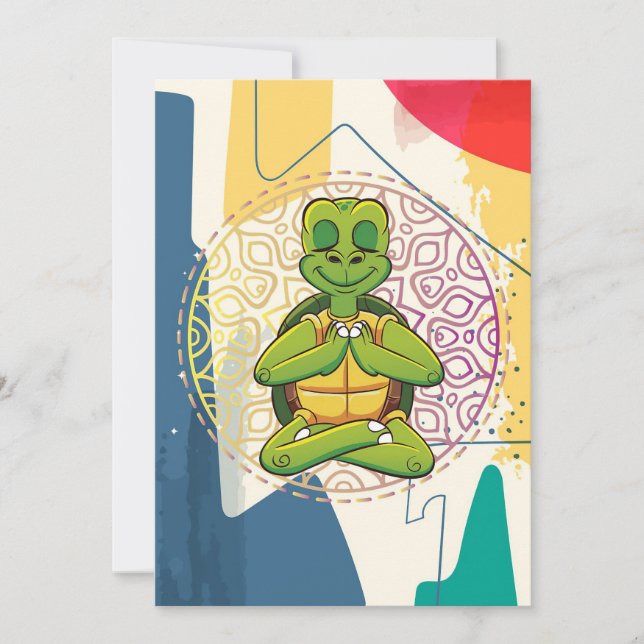 Turtle Lover Turtle Mandala Meditation Save The Date (Front)