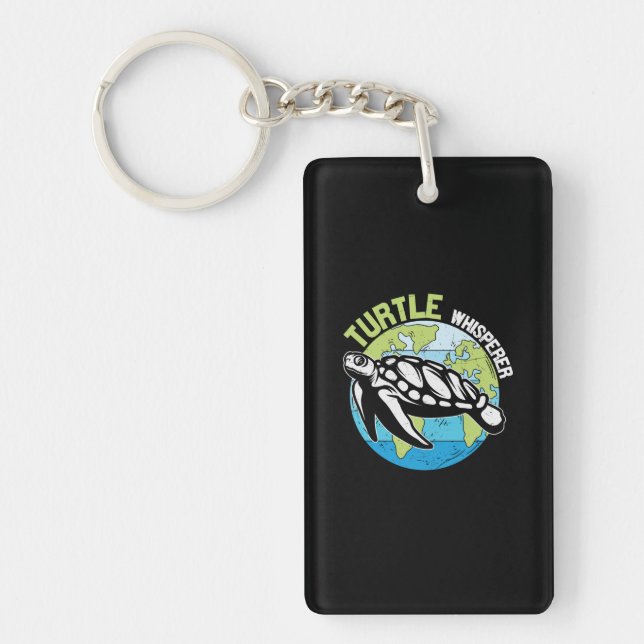 Turtle Lover | Turtle Whisperer Key Ring (Front)
