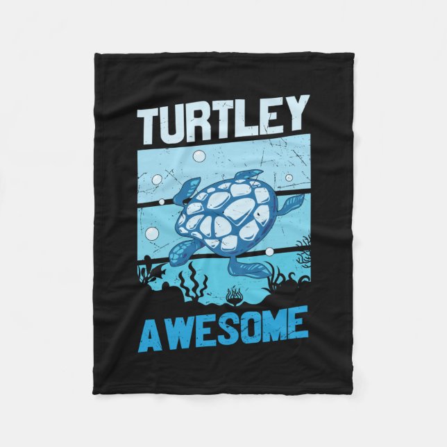Turtle Lover | Turtley Awesome Fleece Blanket (Front)