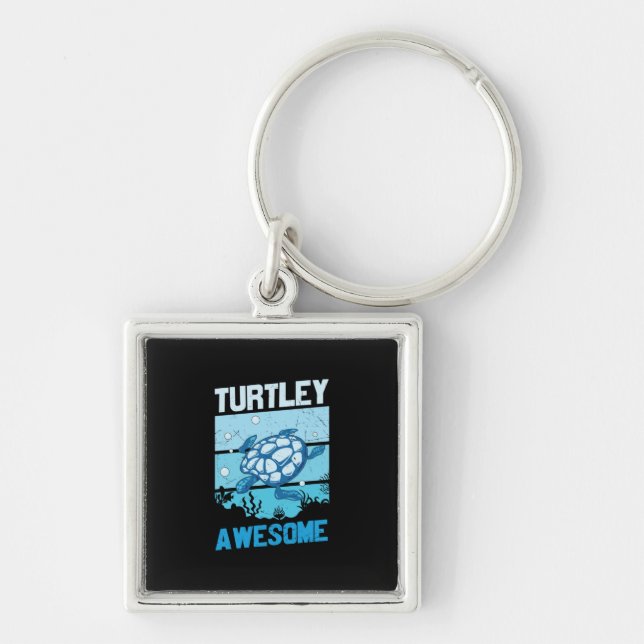 Turtle Lover | Turtley Awesome Key Ring (Front)