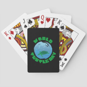 Turtle Lover World Turtle Day Playing Cards
