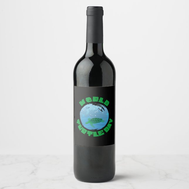 Turtle Lover | World Turtle Day Wine Label (Front)