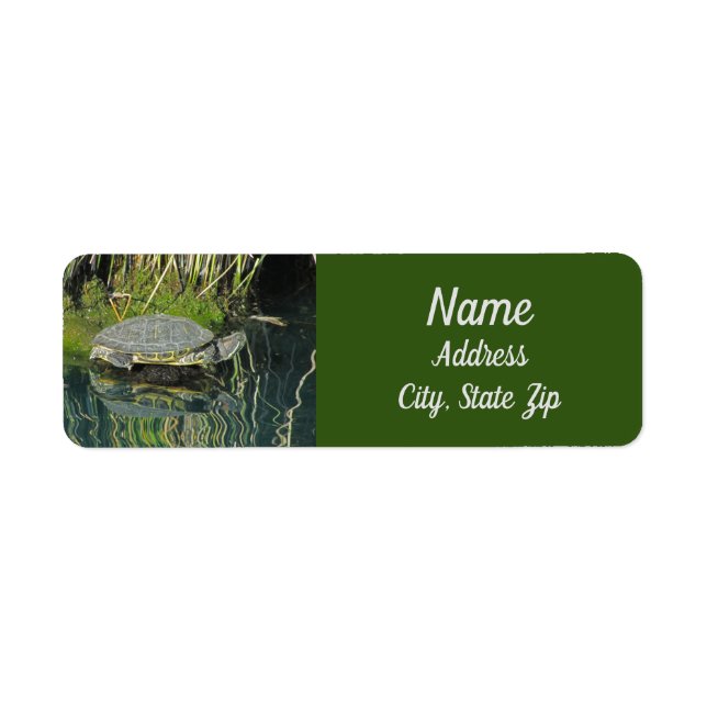 Turtle Lovers Wildlife Water Reflection Address (Front)