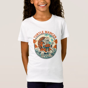 Turtle Mancer Mystic Ocean Waves Japanese Art T-Shirt