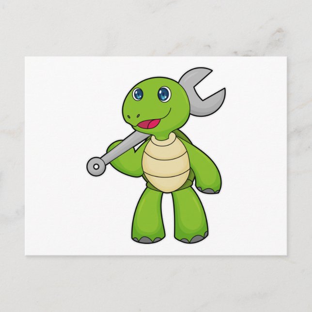 Turtle Mechanic Wrench Postcard (Front)