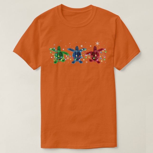 Turtle merry christmas snow TTA T-Shirt (Design Front)
