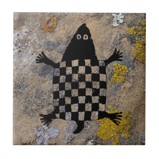 Turtle mimbres Pottery Design Tile (Front)