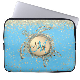 Turtle Monogram Stars on Blue iPad Smart Cover