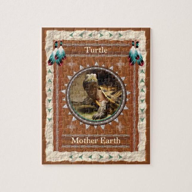 Turtle Mother Earth Energy Jigsaw Puzzle (Vertical)