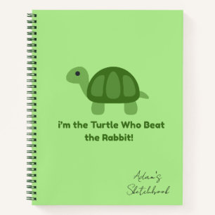 Turtle Motivation Spiral Sketchbook Notebook