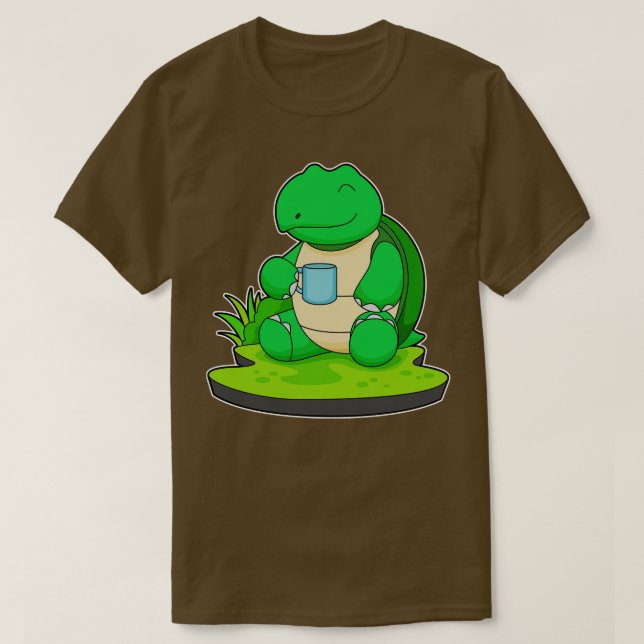 Turtle Mug Coffee T-Shirt (Design Front)