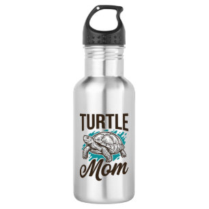 Turtle Mum Vintage Engraving Vector Design_1 532 Ml Water Bottle