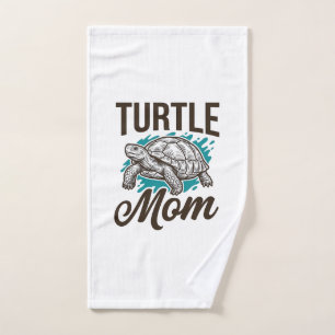 Turtle Mum Vintage Engraving Vector Design_1 Hand Towel