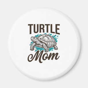 Turtle Mum Vintage Engraving Vector Design_1 Magnet