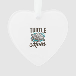 Turtle Mum Vintage Engraving Vector Design_1 Ornament