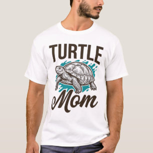 Turtle Mum Vintage Engraving Vector Design_1 T-Shirt