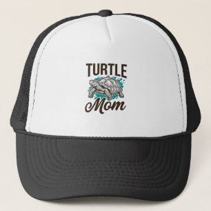 Turtle Mum Vintage Engraving Vector Design_1 Trucker Hat