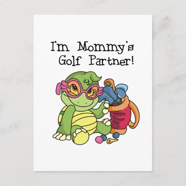 Turtle Mummy's Golf Partner T-shirts and Gifts Postcard (Front)
