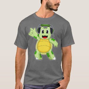 Turtle Musician Headphone Music T-Shirt