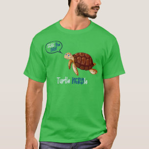 Turtle Nerdle on Ocean Blue T-Shirt