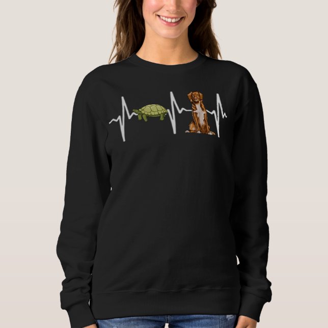 Turtle Nova Scotia Duck Tolling Retrievers Heartbe Sweatshirt (Front)