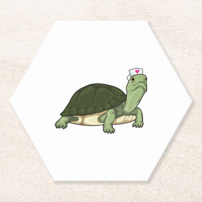 Turtle Nurse Paper Coaster (Front)