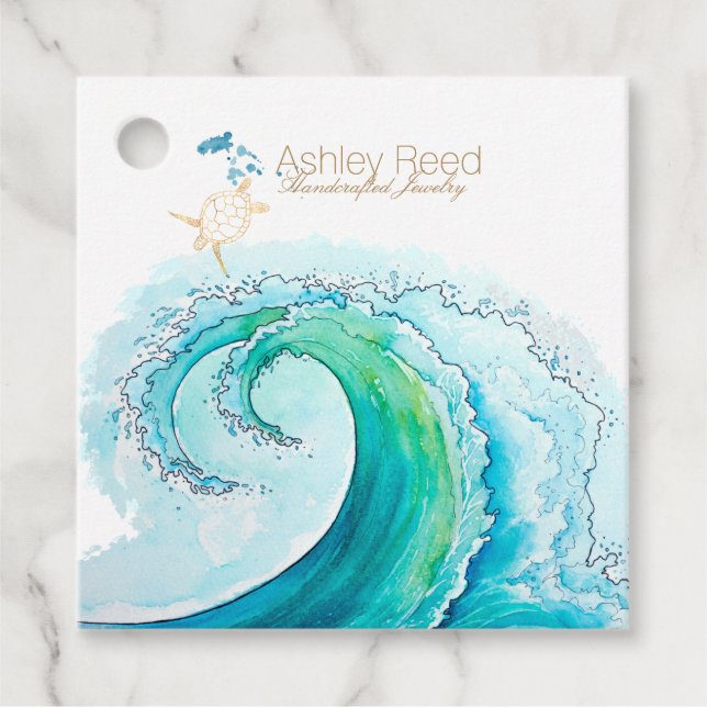 Turtle Ocean Inspired Jewellery price tag (Front)