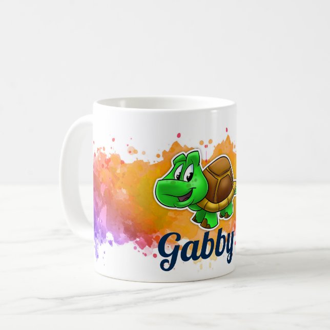Turtle Orange Splash Mug (Front Left)