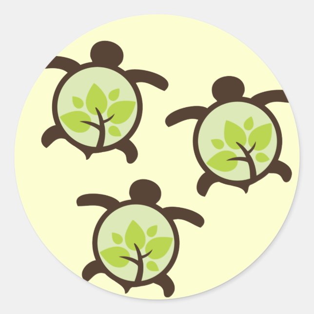Turtle Organic Planet Stickers (Front)