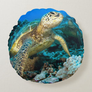 Turtle Pair Round Cushion