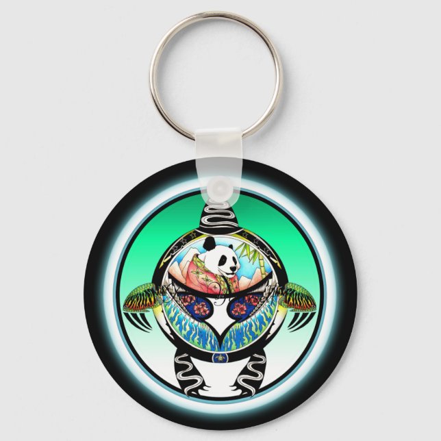 Turtle Panda Key Ring (Front)