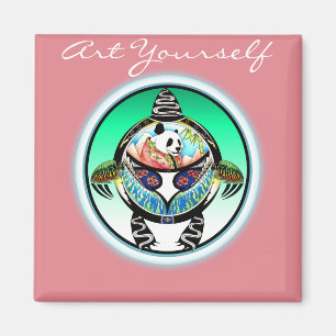 Turtle Panda Magnet