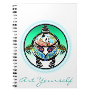 Turtle Panda Spiral Notebook