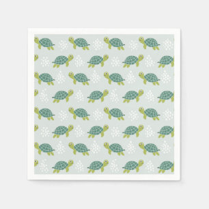 Turtle Paper Napkins, Sea Life Coastal Party Napkin