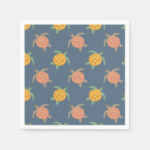 Turtle Paper Napkins, Sea Turtle Birthday Party Napkin