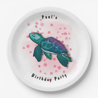Turtle Party Paper Plate