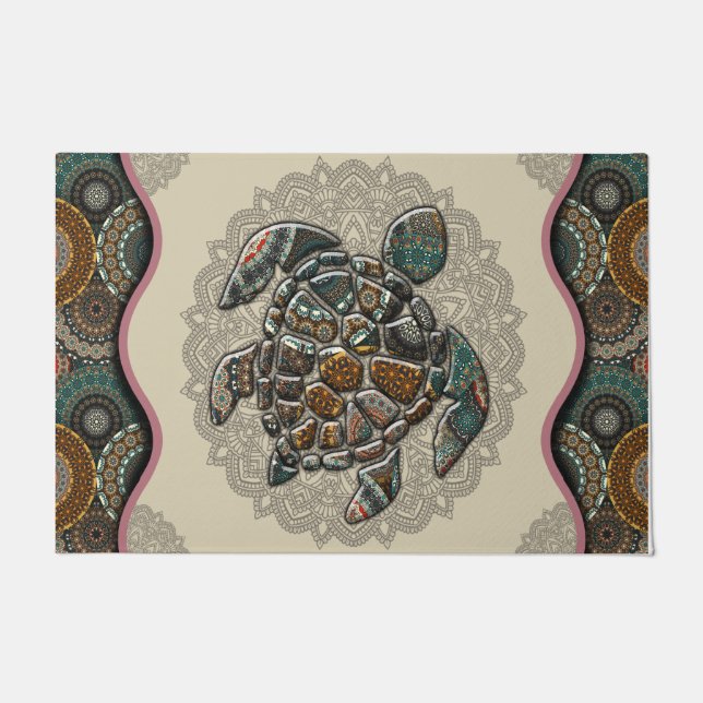  Turtle Pattern Doormats, Turtle Lover Rugs (Front)