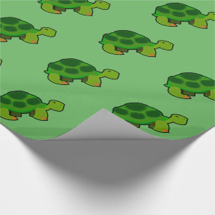 Turtle Pattern - Glossy Wrapping Paper, 30" x 6' Wrapping Paper