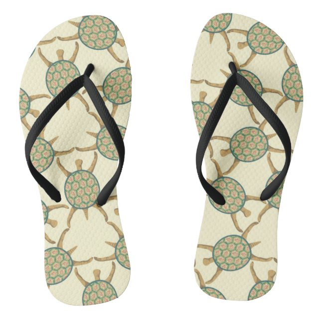 Turtle pattern jandals (Footbed)