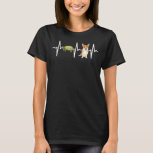 Turtle Pembroke Welsh Corgi Heartbeat Dog T-Shirt
